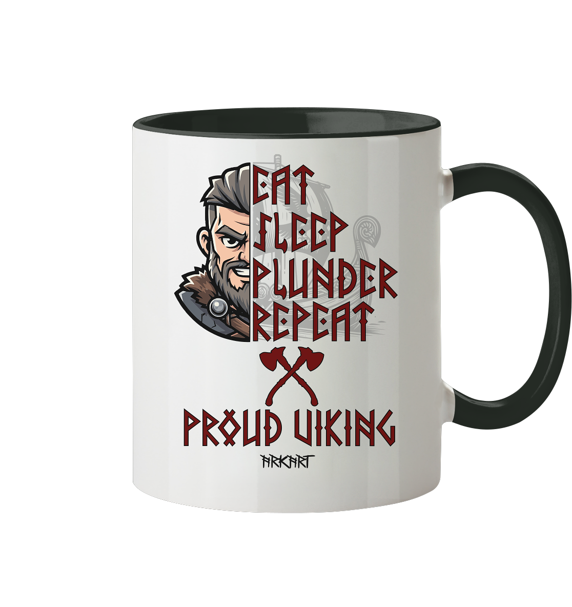 Eat, Sleep, Plunder, Repeat - Viking - Tasse zweifarbig
