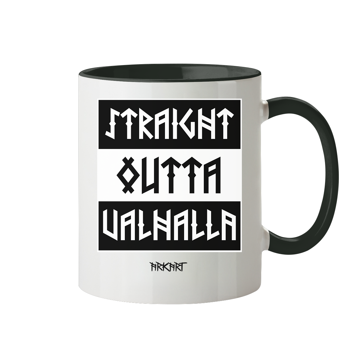 Straight outta Valhalla - Tasse zweifarbig