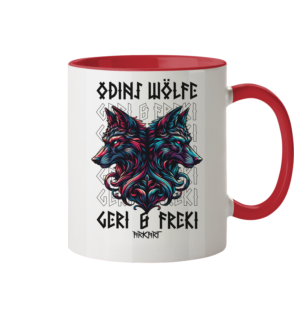 Geri & Freki - Tasse zweifarbig