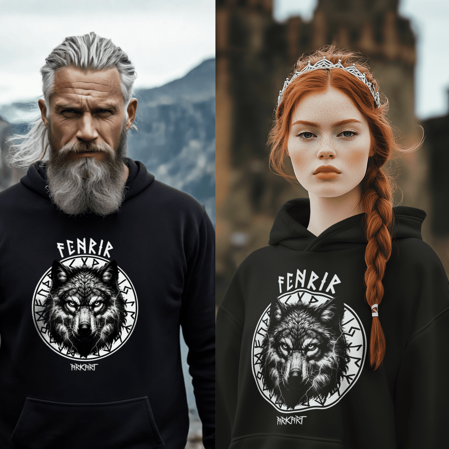 Fenrir Runenkreis -  Hoodie