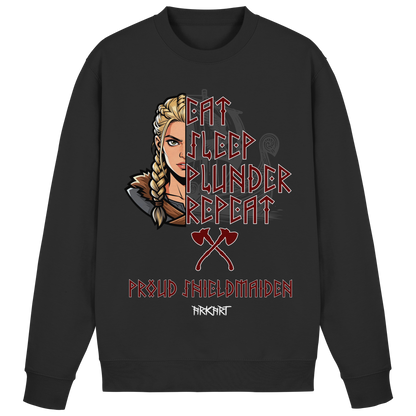 Eat, Sleep, Plunder, Repeat - Shieldmaiden - Sweatshirt