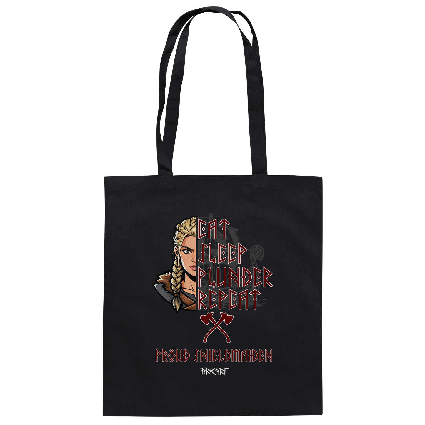 Eat, Sleep, Plunder, Repeat - Shieldmaiden - Baumwolltasche