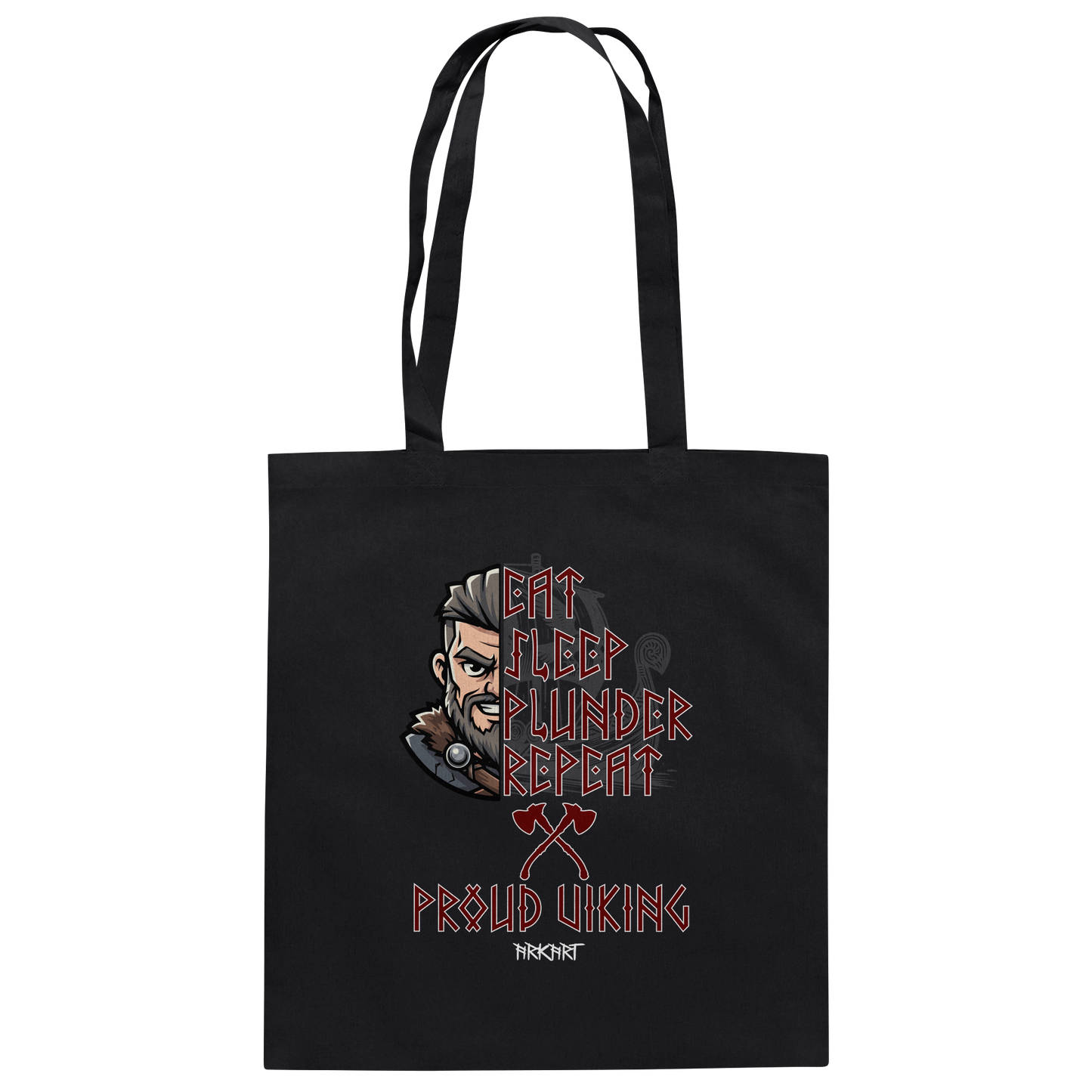Eat, Sleep, Plunder, Repeat - Viking - Baumwolltasche