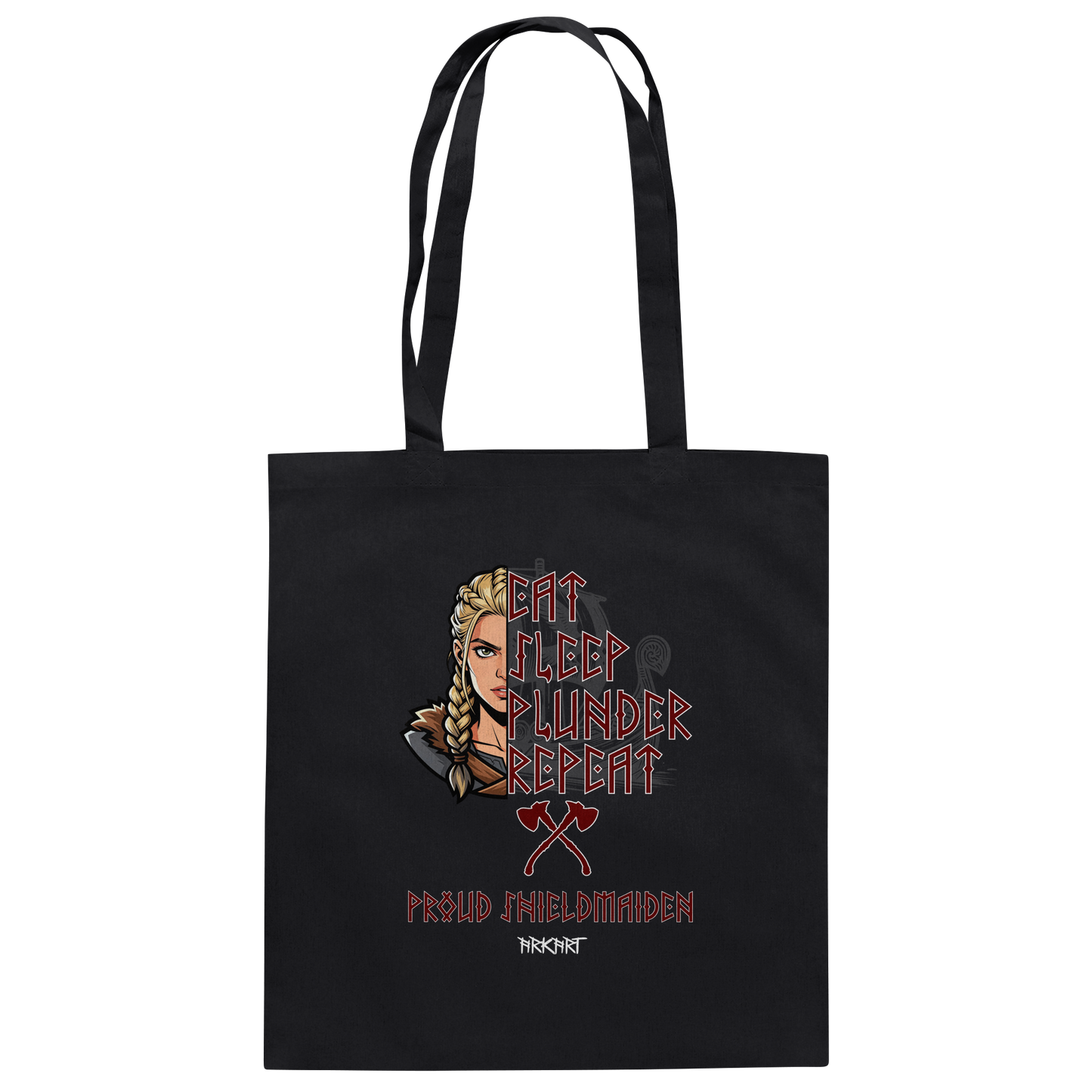 Eat, Sleep, Plunder, Repeat - Shieldmaiden - Baumwolltasche