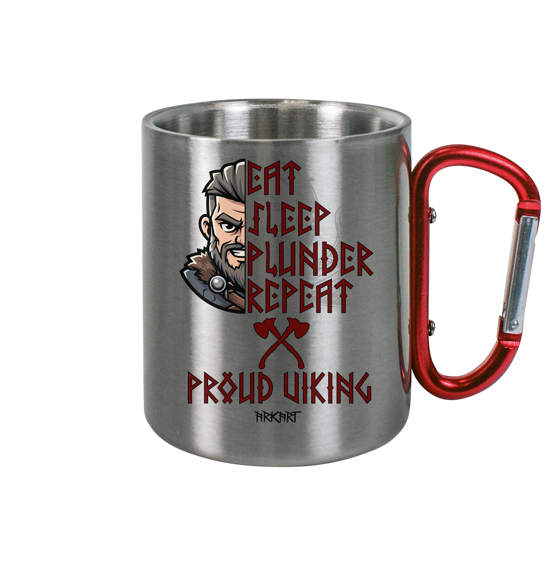 Eat, Sleep, Plunder, Repeat - Viking - Tasse Edelstahl