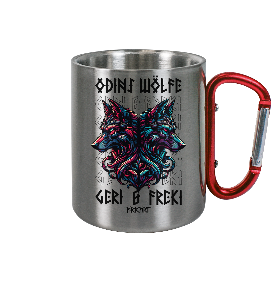 Geri & Freki - Tasse Edelstahl