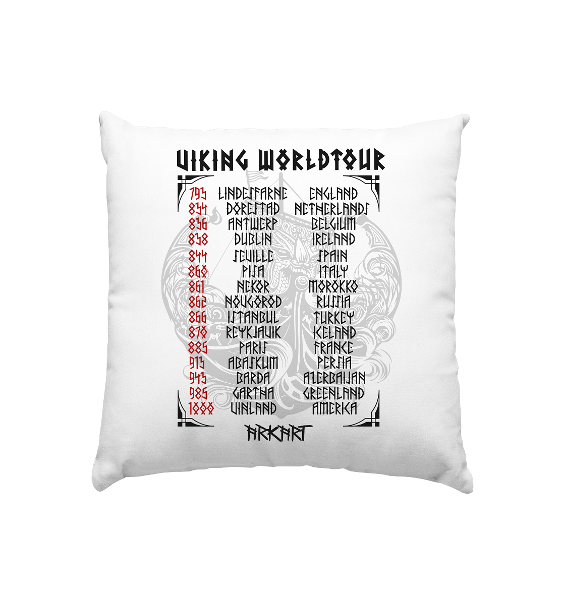 Viking Worldtour - Kissen 40x40cm