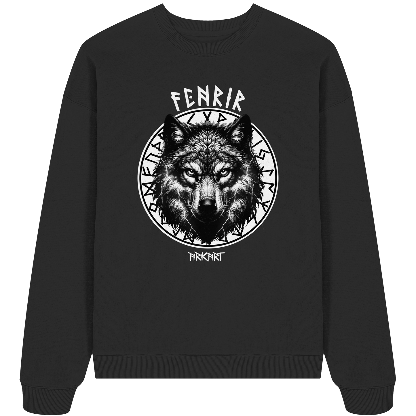 Fenrir Runenkreis - Oversize Sweatshirt