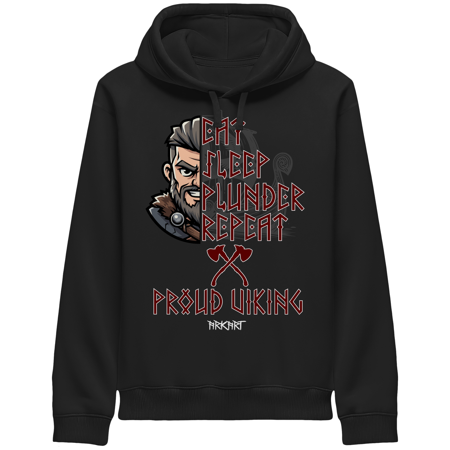 Eat, Sleep, Plunder, Repeat - Viking - Hoodie - Sidepocket