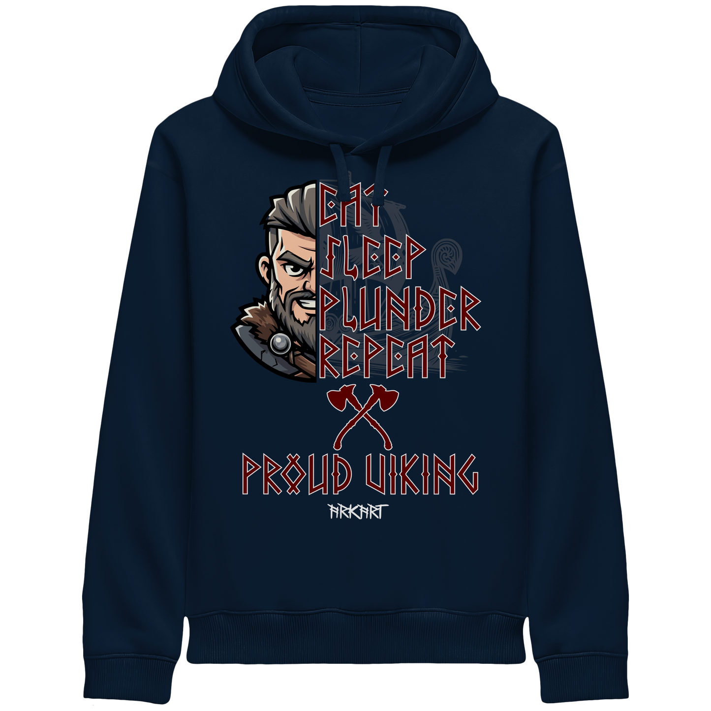 Eat, Sleep, Plunder, Repeat - Viking - Hoodie - Sidepocket