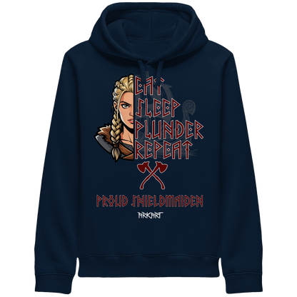 Eat, Sleep, Plunder, Repeat - Shieldmaiden - Side Pocket Hoodie