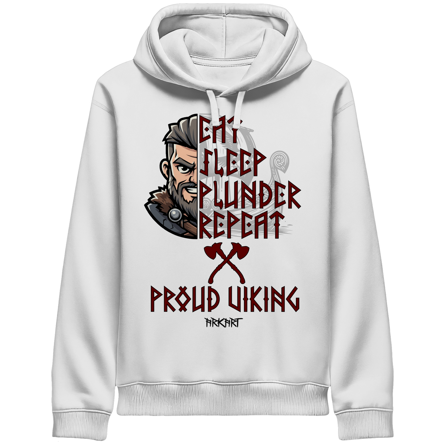 Eat, Sleep, Plunder, Repeat - Viking - Hoodie - Sidepocket