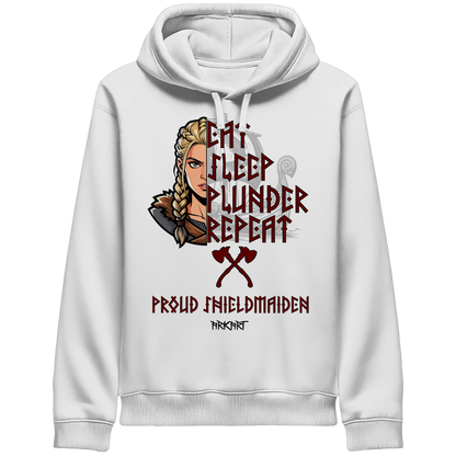 Eat, Sleep, Plunder, Repeat - Shieldmaiden - Side Pocket Hoodie