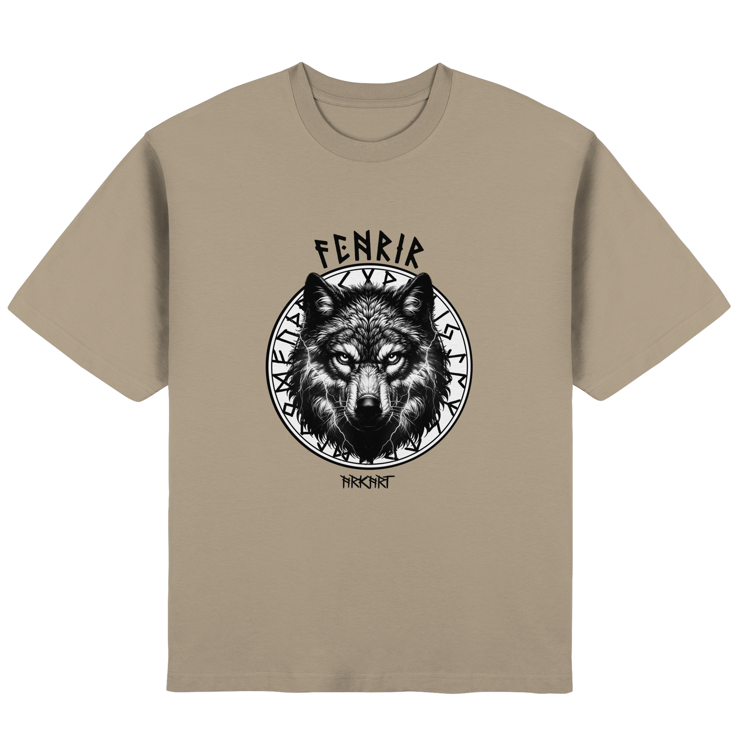 Fenrir Runenkreis - Oversize T-Shirt