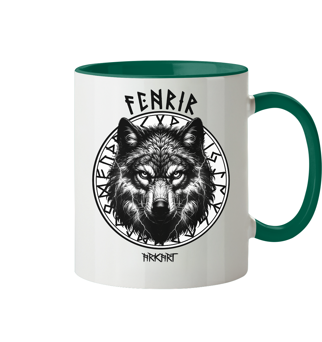 Fenrir Runenkreis - Tasse zweifarbig
