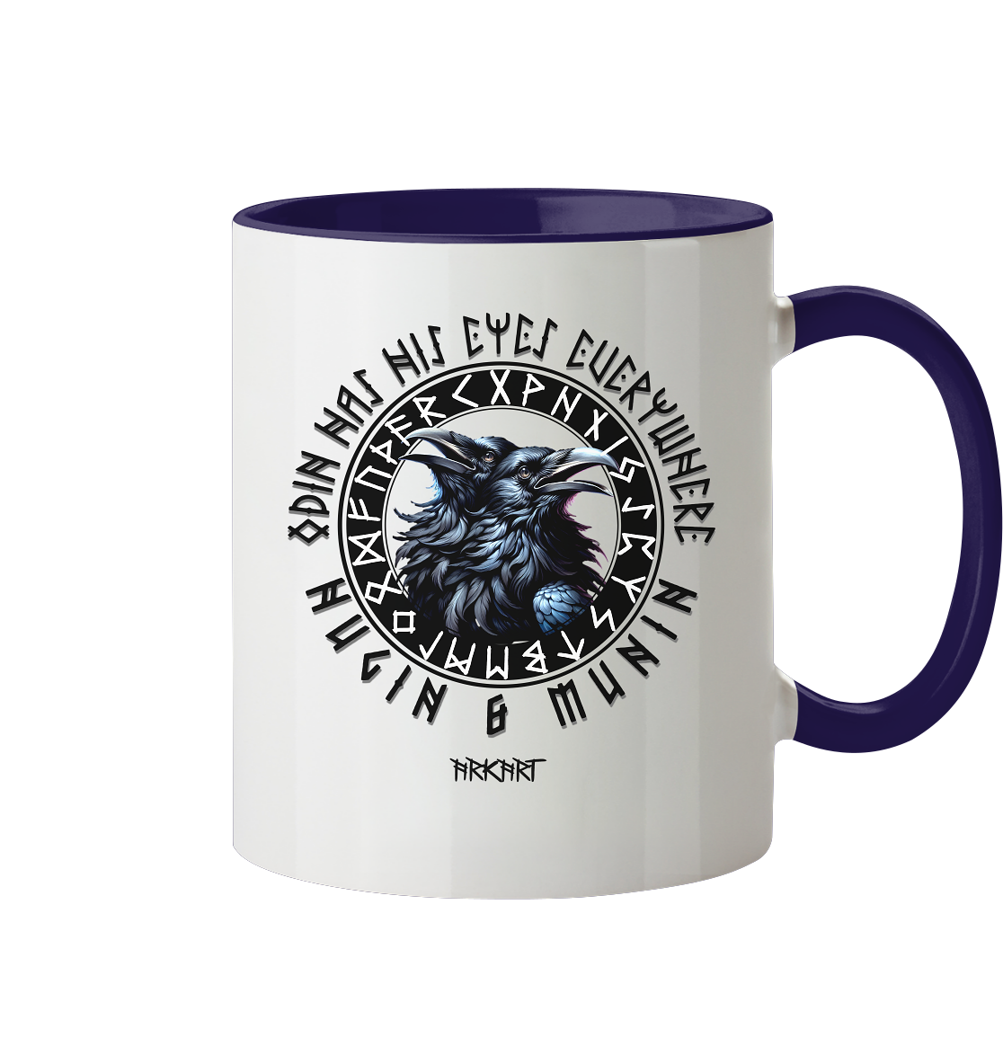 Hugin & Munin - Tasse zweifarbig