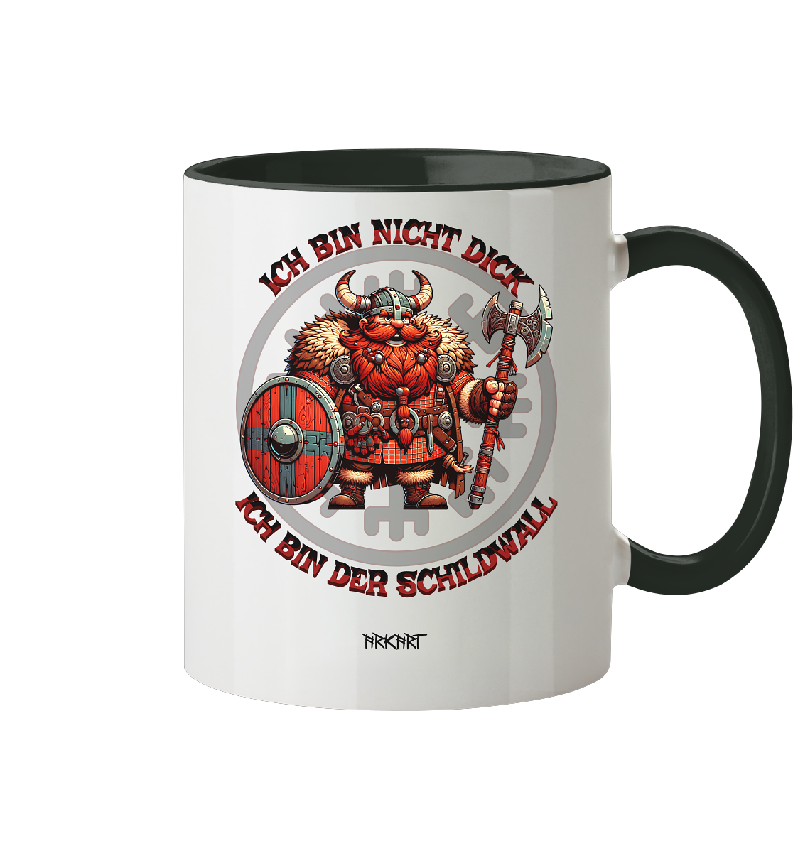 Ich bin nicht dick, ich bin der Schildwall! - Tasse zweifarbig