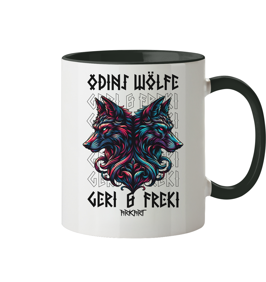 Geri & Freki - Tasse zweifarbig