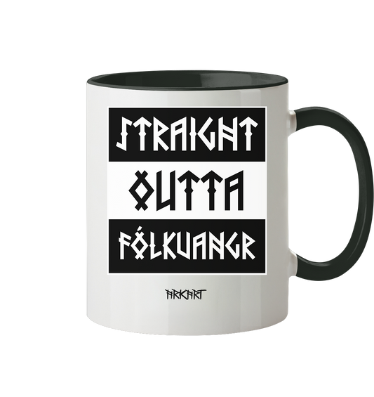 Straight outta Fólkvangr - Tasse zweifarbig