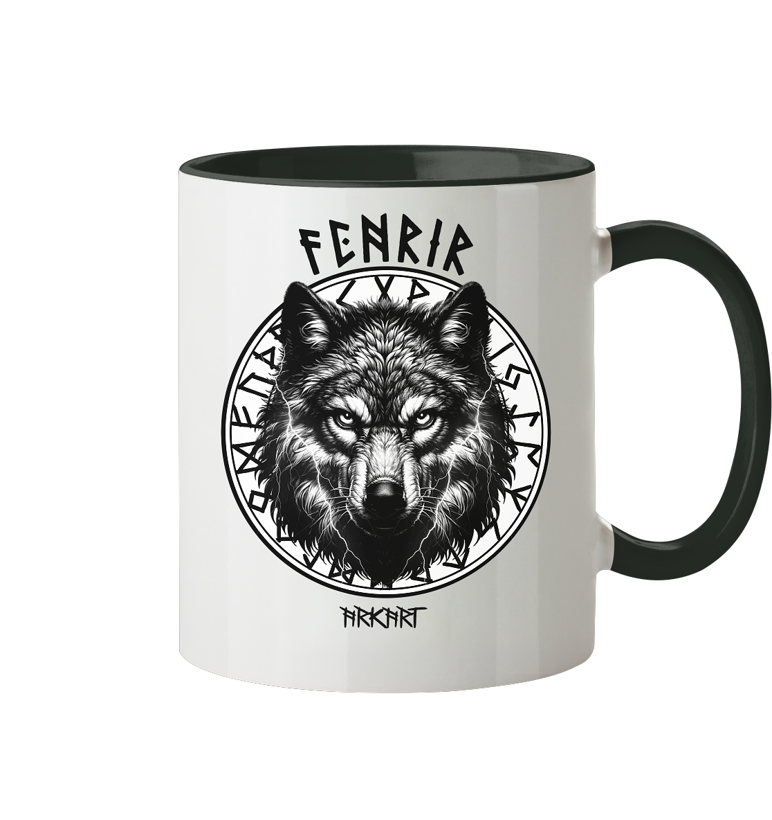 Fenrir Runenkreis - Tasse zweifarbig