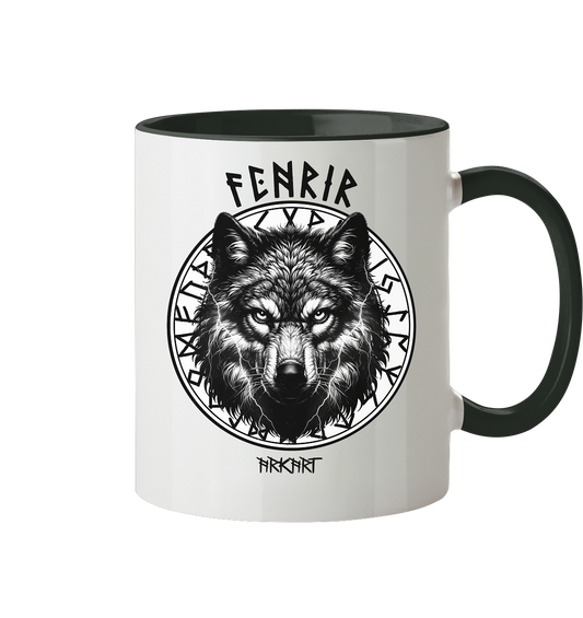 Fenrir Runenkreis - Tasse zweifarbig