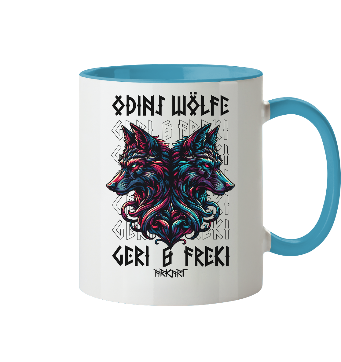 Geri & Freki - Tasse zweifarbig