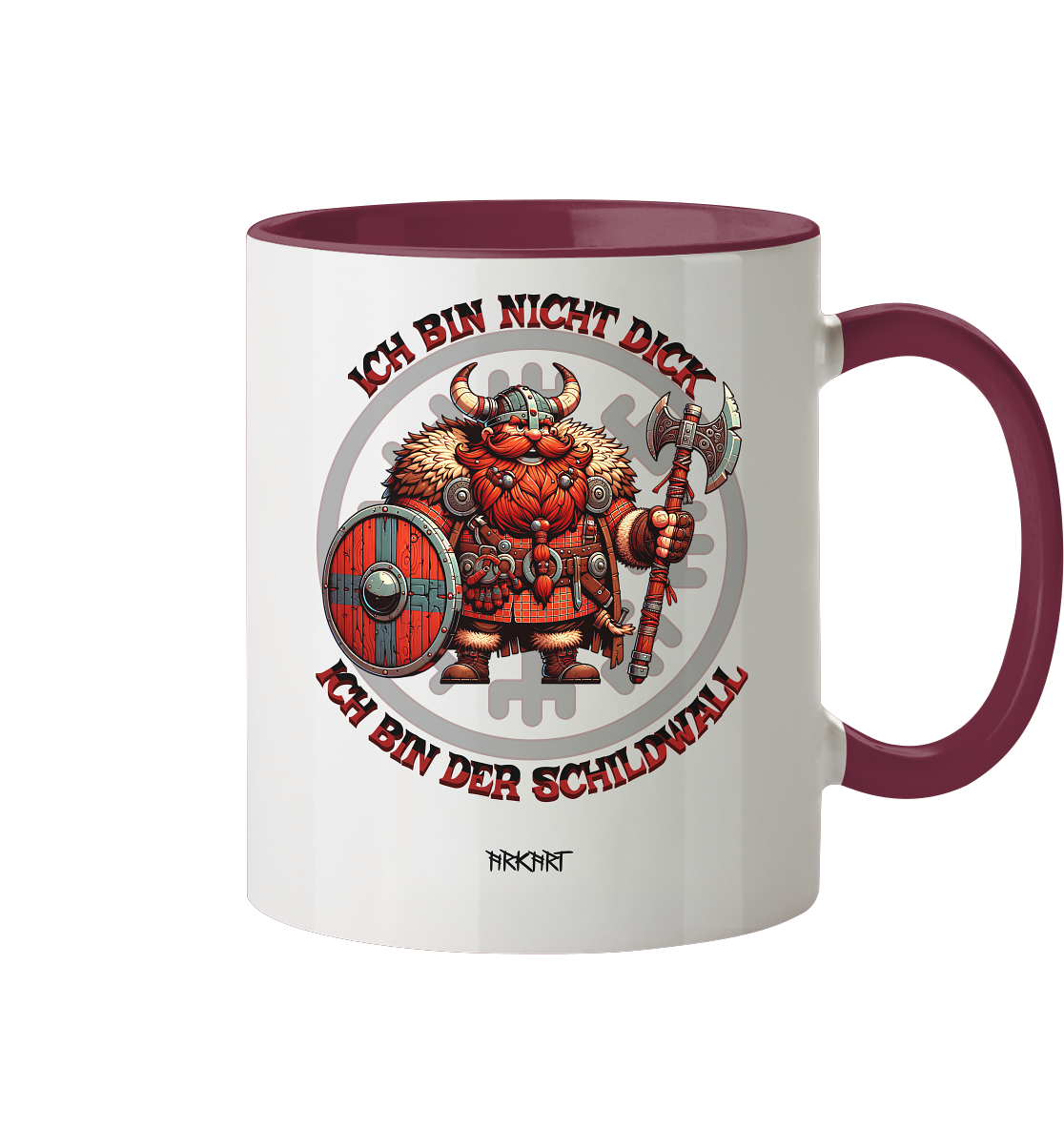 Ich bin nicht dick, ich bin der Schildwall! - Tasse zweifarbig