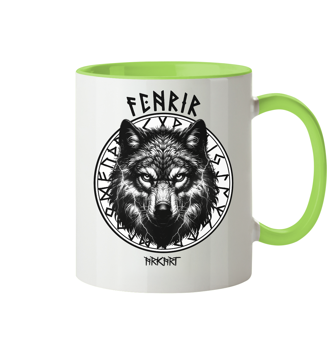 Fenrir Runenkreis - Tasse zweifarbig