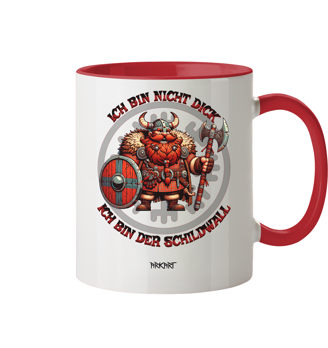Ich bin nicht dick, ich bin der Schildwall! - Tasse zweifarbig
