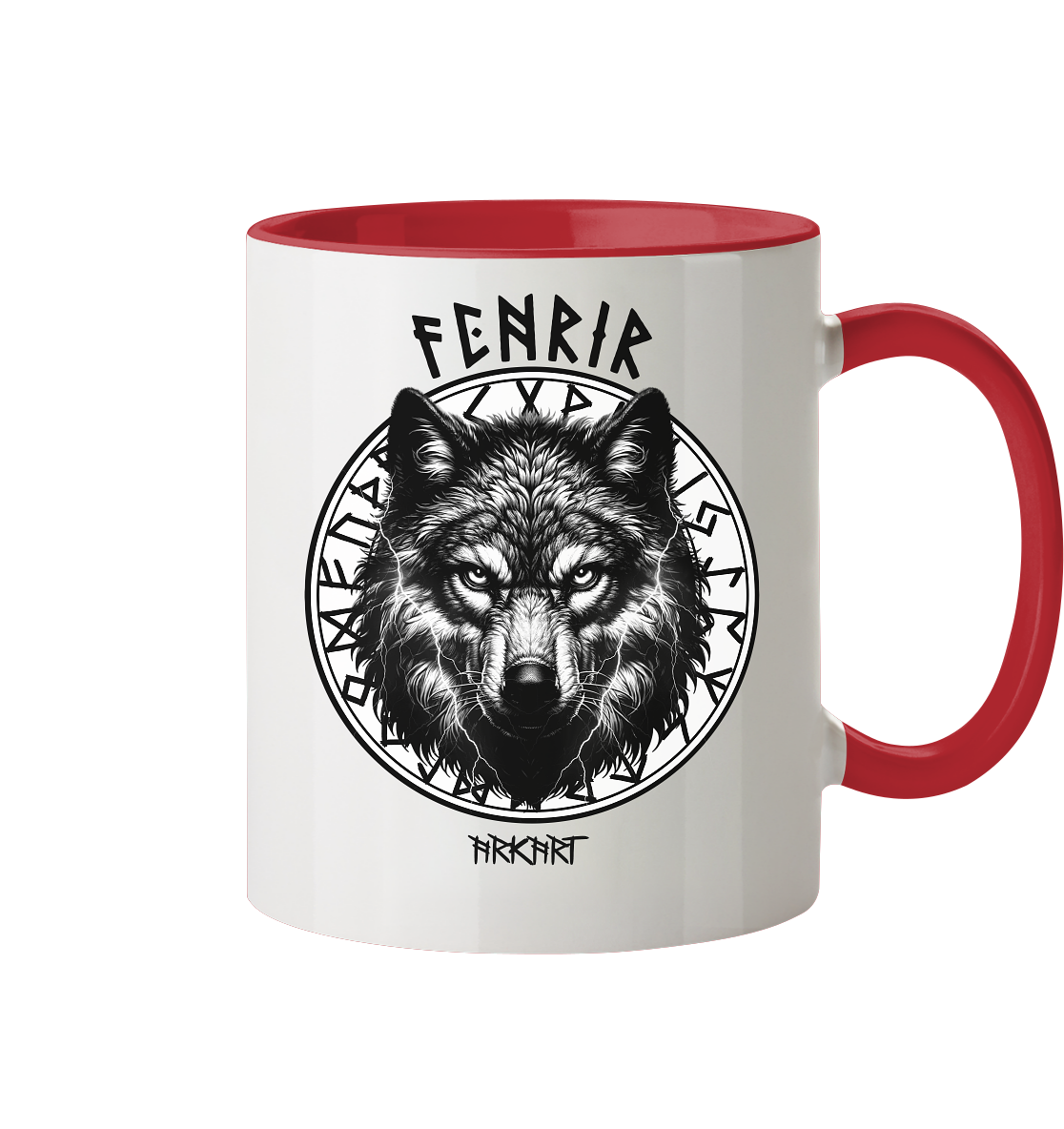 Fenrir Runenkreis - Tasse zweifarbig