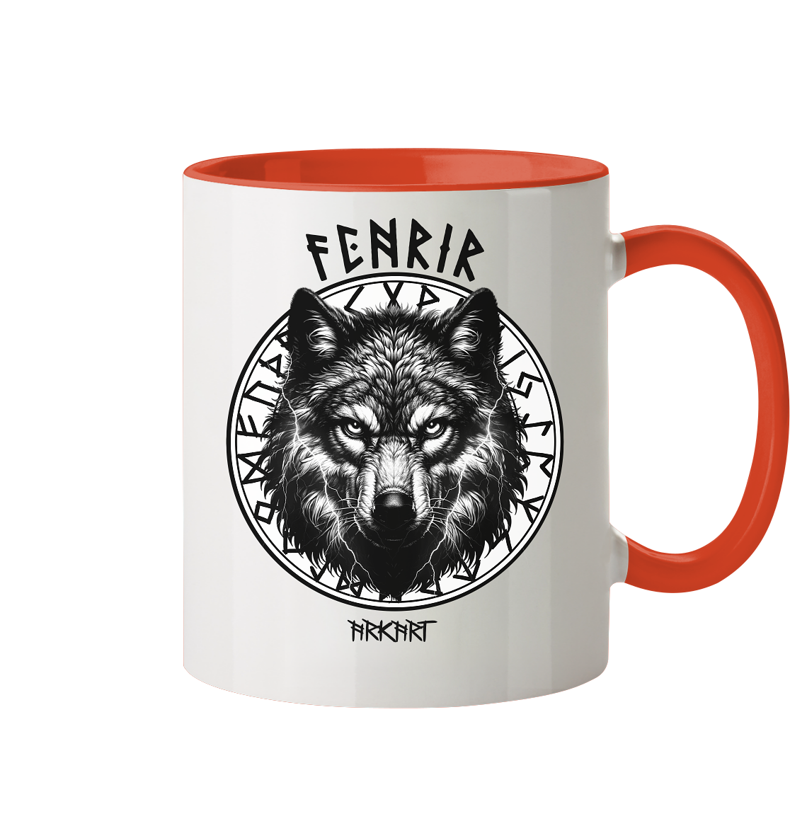 Fenrir Runenkreis - Tasse zweifarbig