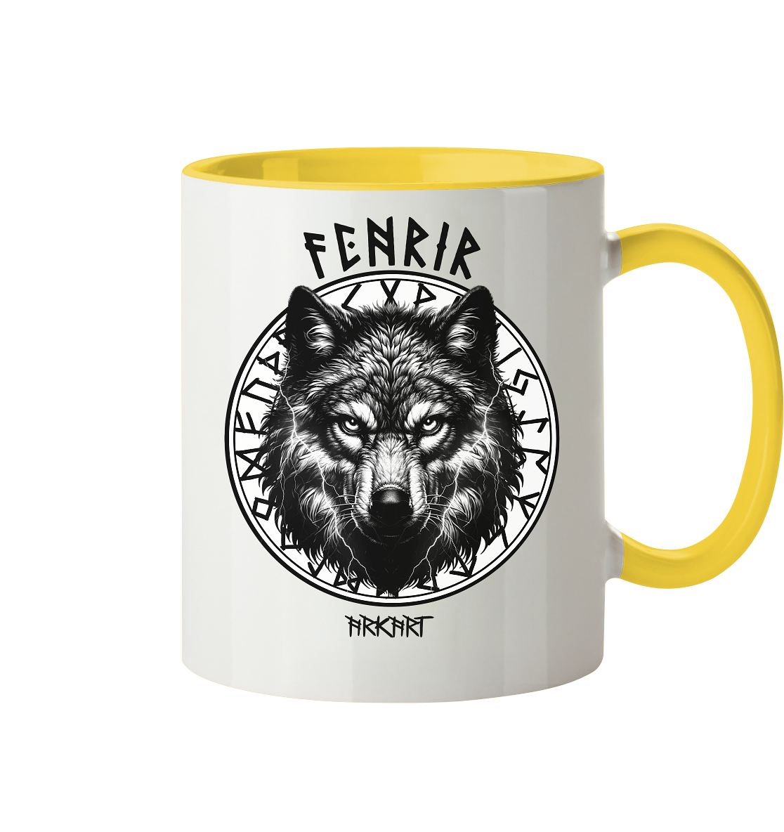 Fenrir Runenkreis - Tasse zweifarbig